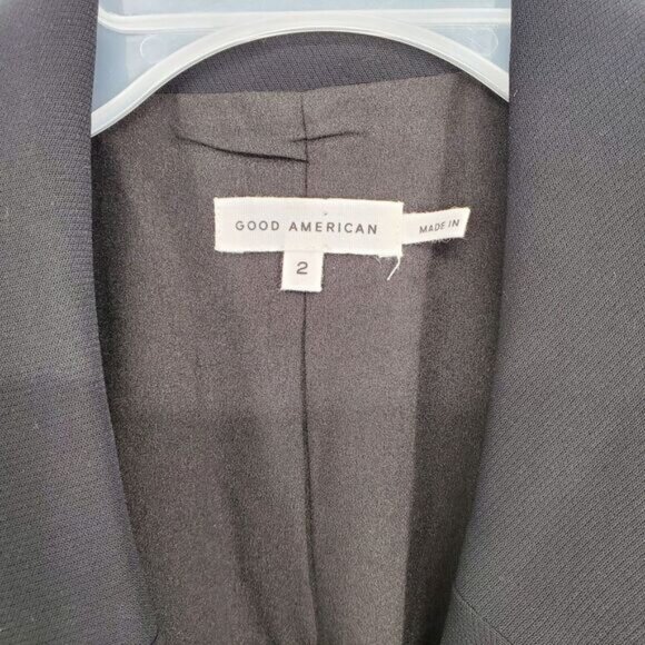 Women's‎ Good American Women's Fit and Flatter Blazer Jacket SZ 2 / Medium Black - Picture 3 of 5